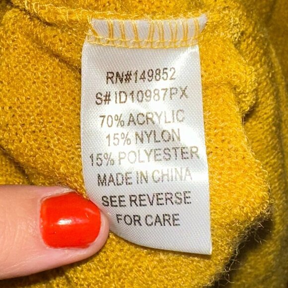 Mustard Yellow Bell Sleeve Knee Length Dress Keyhole Sweater Dress 2xl 3xl - Picture 5 of 11